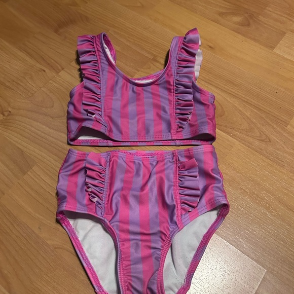 Cat & Jack Other - Cat & Jack Pink and Purple Striped Bikini Infant Toddler 18 months